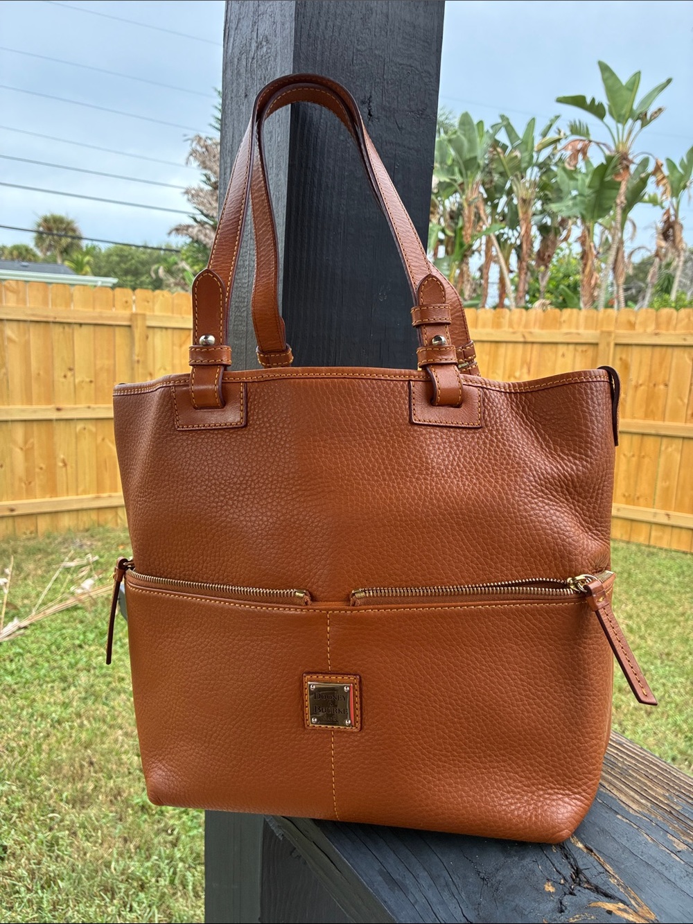 Authentic Dooney and Burke Leather Shoulder Bag